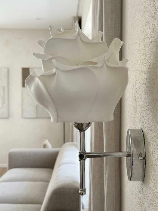 Opviq Lámpara de Pared APG0006 Blanco y Plata Opviq Lámpara de Pared APG0006 Blanco y Plata